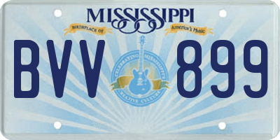 MS license plate BVV899