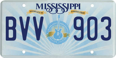 MS license plate BVV903