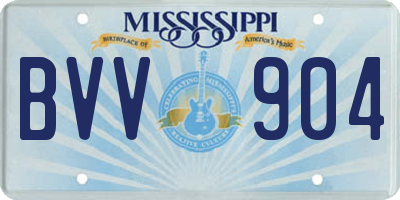MS license plate BVV904