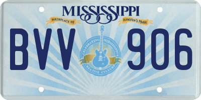 MS license plate BVV906