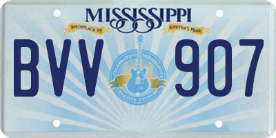 MS license plate BVV907