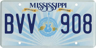 MS license plate BVV908