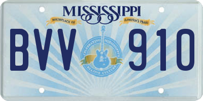 MS license plate BVV910