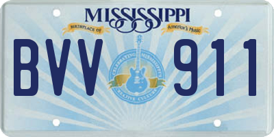 MS license plate BVV911