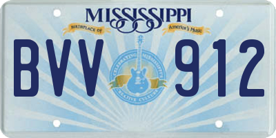 MS license plate BVV912