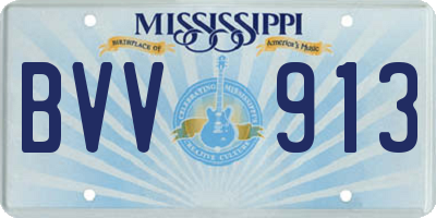 MS license plate BVV913