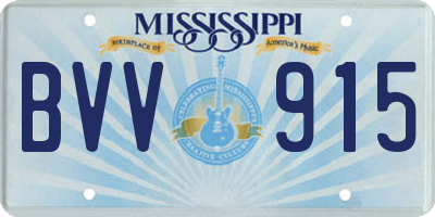 MS license plate BVV915