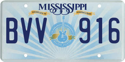 MS license plate BVV916