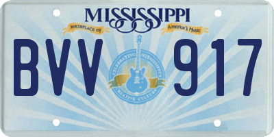 MS license plate BVV917
