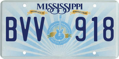 MS license plate BVV918