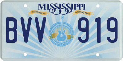 MS license plate BVV919