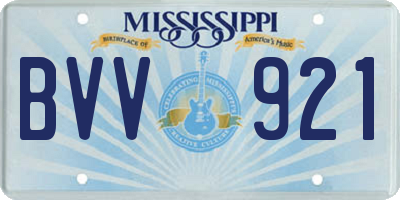 MS license plate BVV921