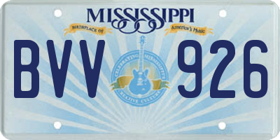 MS license plate BVV926