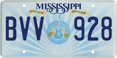 MS license plate BVV928