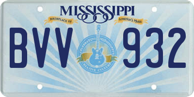 MS license plate BVV932