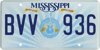 MS license plate BVV936