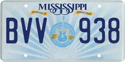 MS license plate BVV938