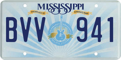 MS license plate BVV941
