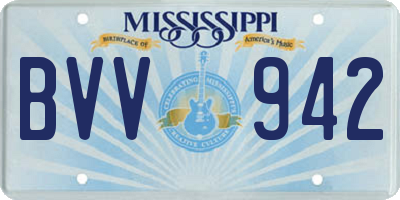 MS license plate BVV942