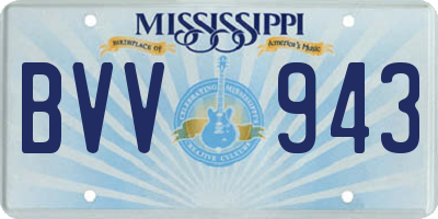 MS license plate BVV943