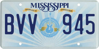 MS license plate BVV945
