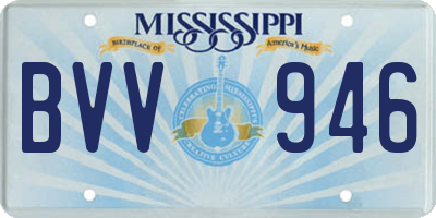 MS license plate BVV946