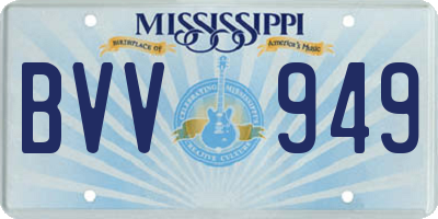 MS license plate BVV949