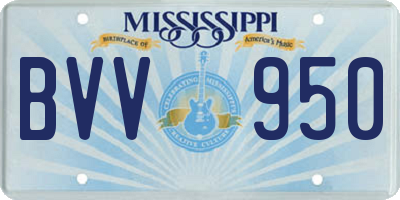 MS license plate BVV950