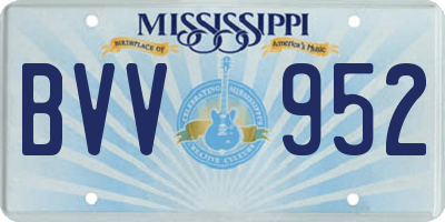 MS license plate BVV952