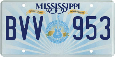 MS license plate BVV953