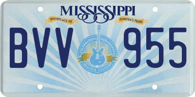MS license plate BVV955