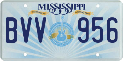 MS license plate BVV956