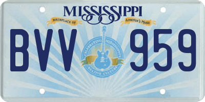 MS license plate BVV959