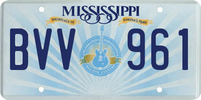 MS license plate BVV961