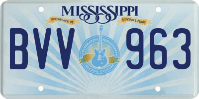 MS license plate BVV963