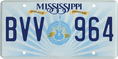 MS license plate BVV964
