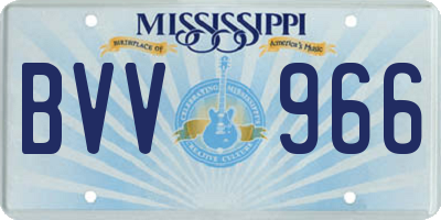 MS license plate BVV966