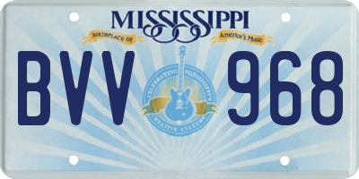 MS license plate BVV968