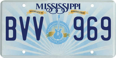 MS license plate BVV969