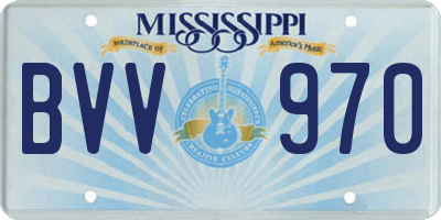 MS license plate BVV970
