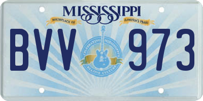 MS license plate BVV973
