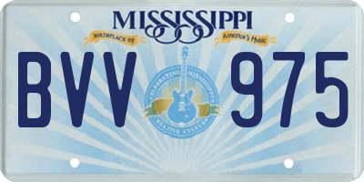 MS license plate BVV975