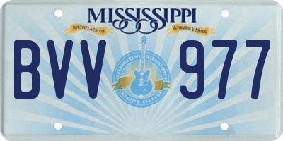 MS license plate BVV977