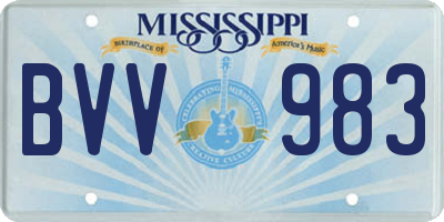 MS license plate BVV983