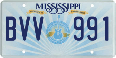 MS license plate BVV991