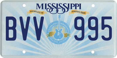 MS license plate BVV995