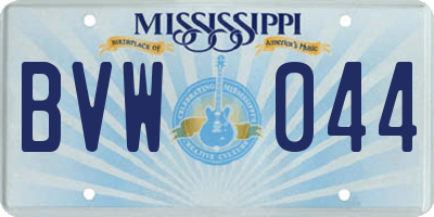 MS license plate BVW044