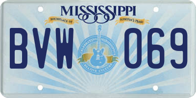 MS license plate BVW069