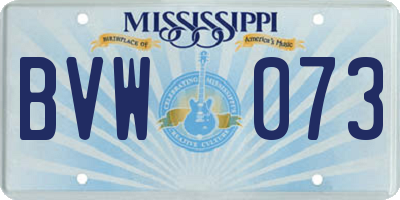 MS license plate BVW073
