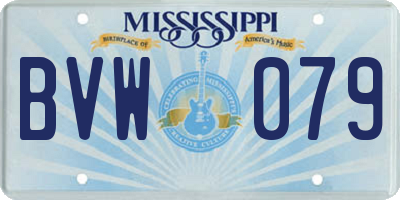MS license plate BVW079
